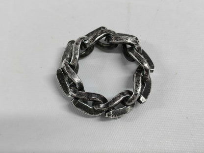Tiffany & Co. Tiffany Forge Link Oxidized Ring, US6 , Ag925, 12.1g