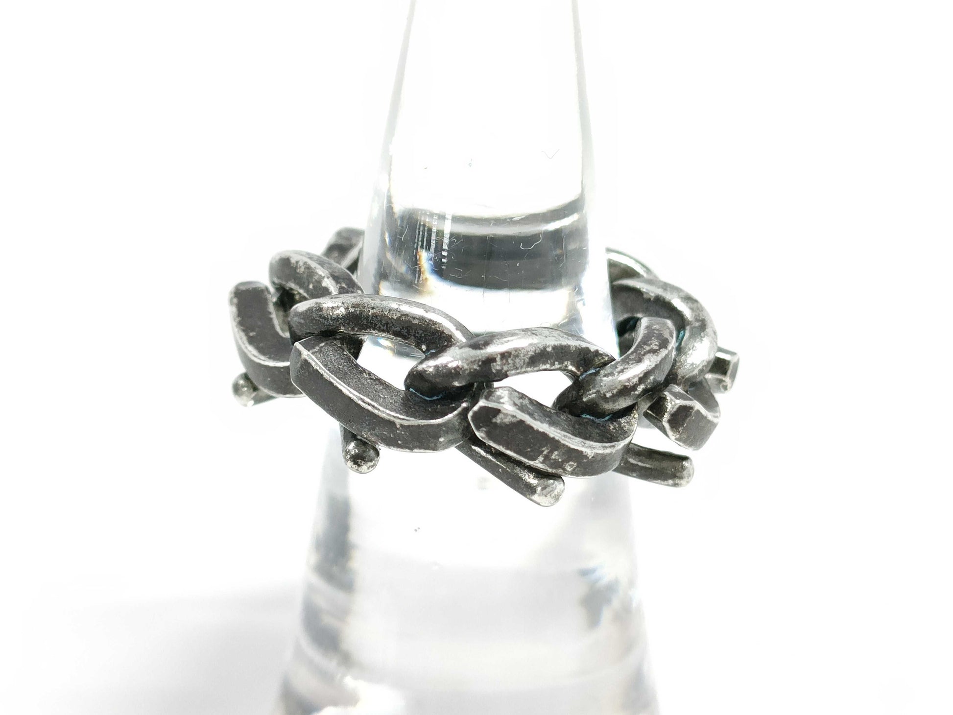 Tiffany & Co. Tiffany Forge Link Oxidized Ring, US6 , Ag925, 12.1g