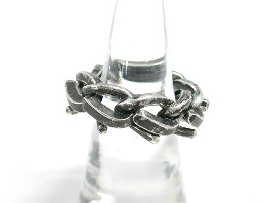 Tiffany & Co. Tiffany Forge Link Oxidized Ring, US6 , Ag925, 12.1g