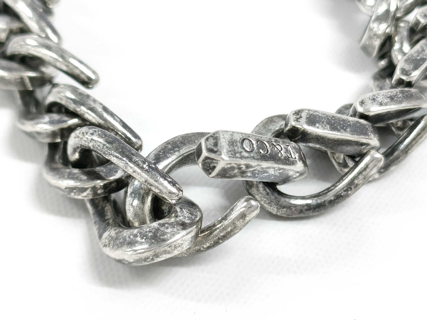 Tiffany & Co. Tiffany Forge Medium Link Bracelet, Oxidized Finish, 21 Links , Ag925, 44.3g