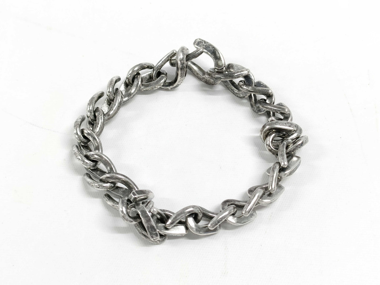 Tiffany & Co. Tiffany Forge Medium Link Bracelet, Oxidized Finish, 21 Links , Ag925, 44.3g