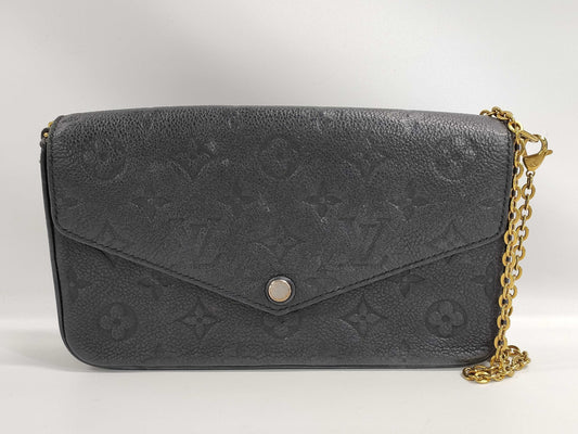 LOUIS VUITTON Monogram Empreinte Pochette Felicie with Chain Strap and RFID