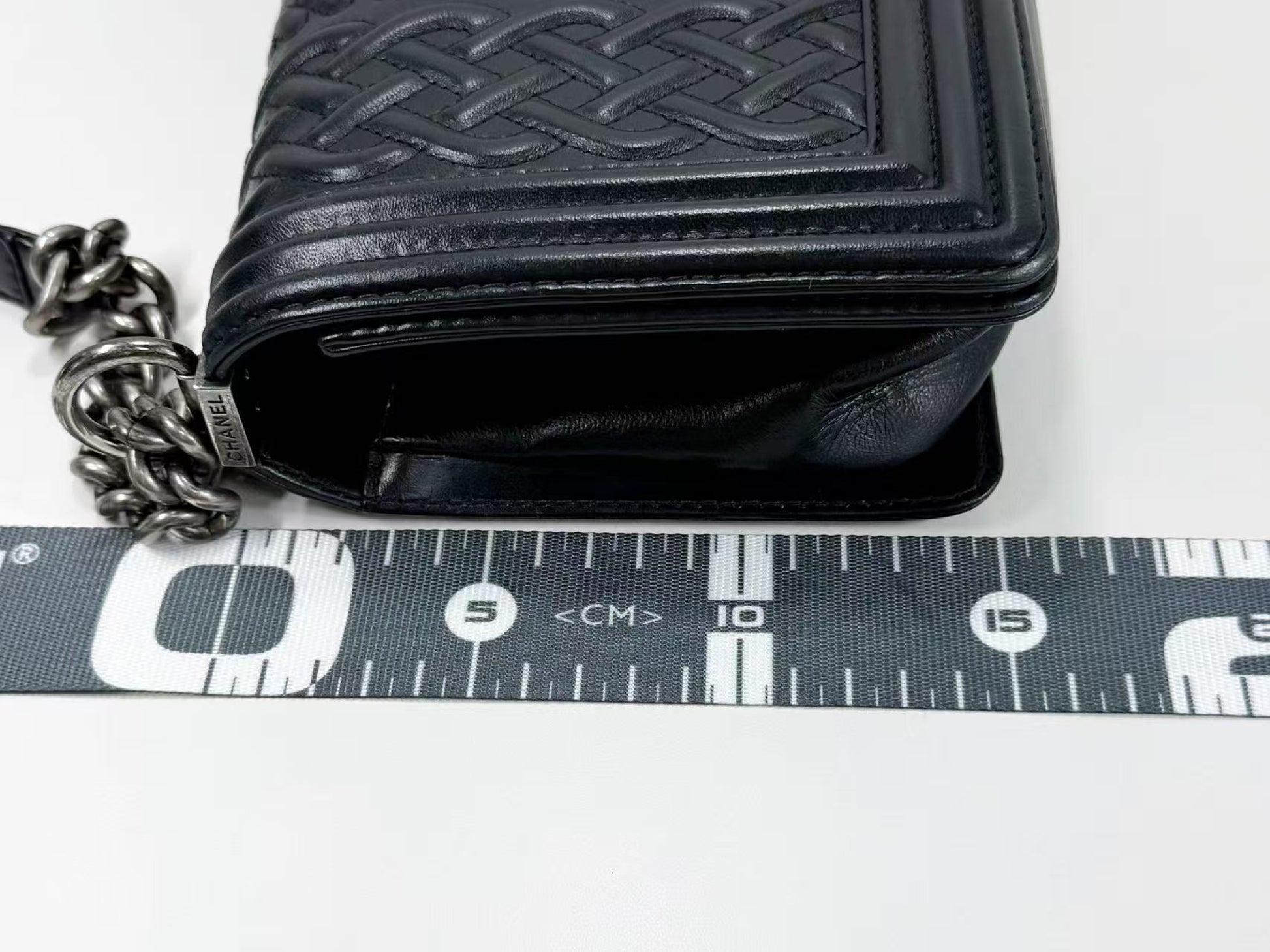 CHANEL Boy Embossed Leather Shoulder Bag, W25cm, Approx. 18th Series [Sealed], Vintage S-shaped Hardware, 18286636