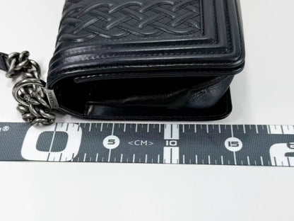 CHANEL Boy Embossed Leather Shoulder Bag, W25cm, Approx. 18th Series [Sealed], Vintage S-shaped Hardware, 18286636
