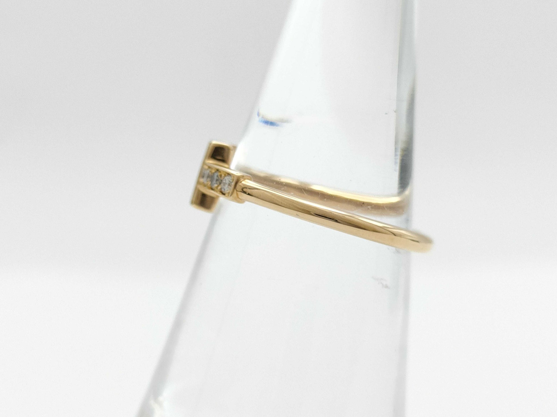 Tiffany&Co. T-Wire Diamond Au750 2.2g Ring 