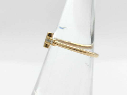 Tiffany&Co. T-Wire Diamond Au750 2.2g Ring 