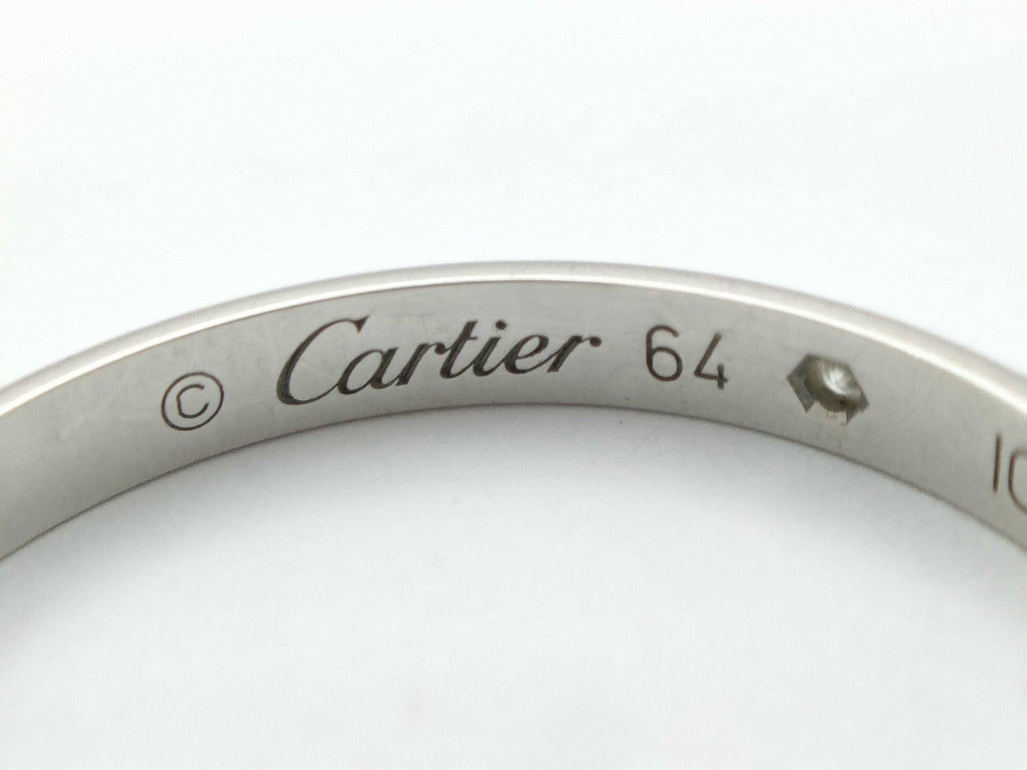 Cartier Band #64 PT950 3.8g Ring 