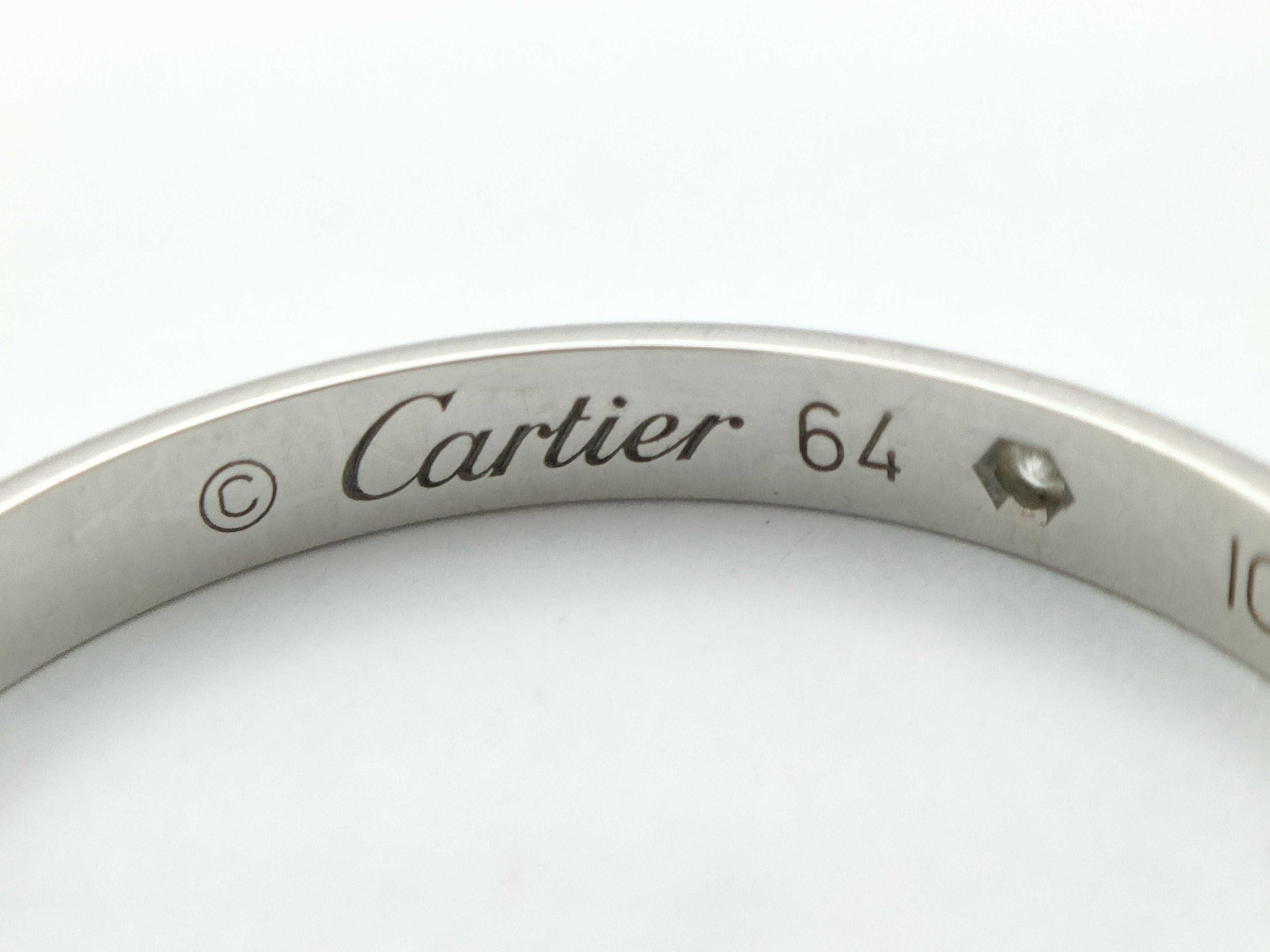 Cartier Band #64 PT950 3.8g Ring 