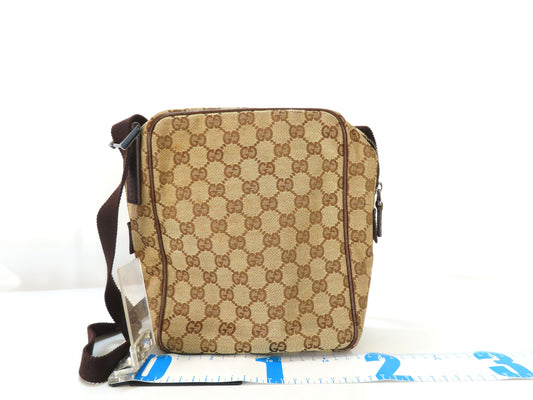GUCCI GG Canvas GUCCI GG Canvas x Leather Shoulder Bag Shoulder Bag