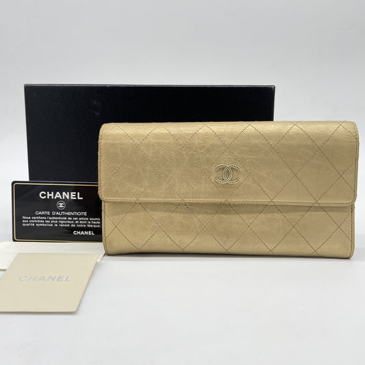 CHANEL CHANEL Coco Mark Matrasse Flap Long Wallet 15th Range Wallet