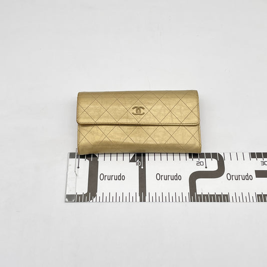 CHANEL CHANEL Coco Mark Matrasse Flap Long Wallet 15th Range Wallet