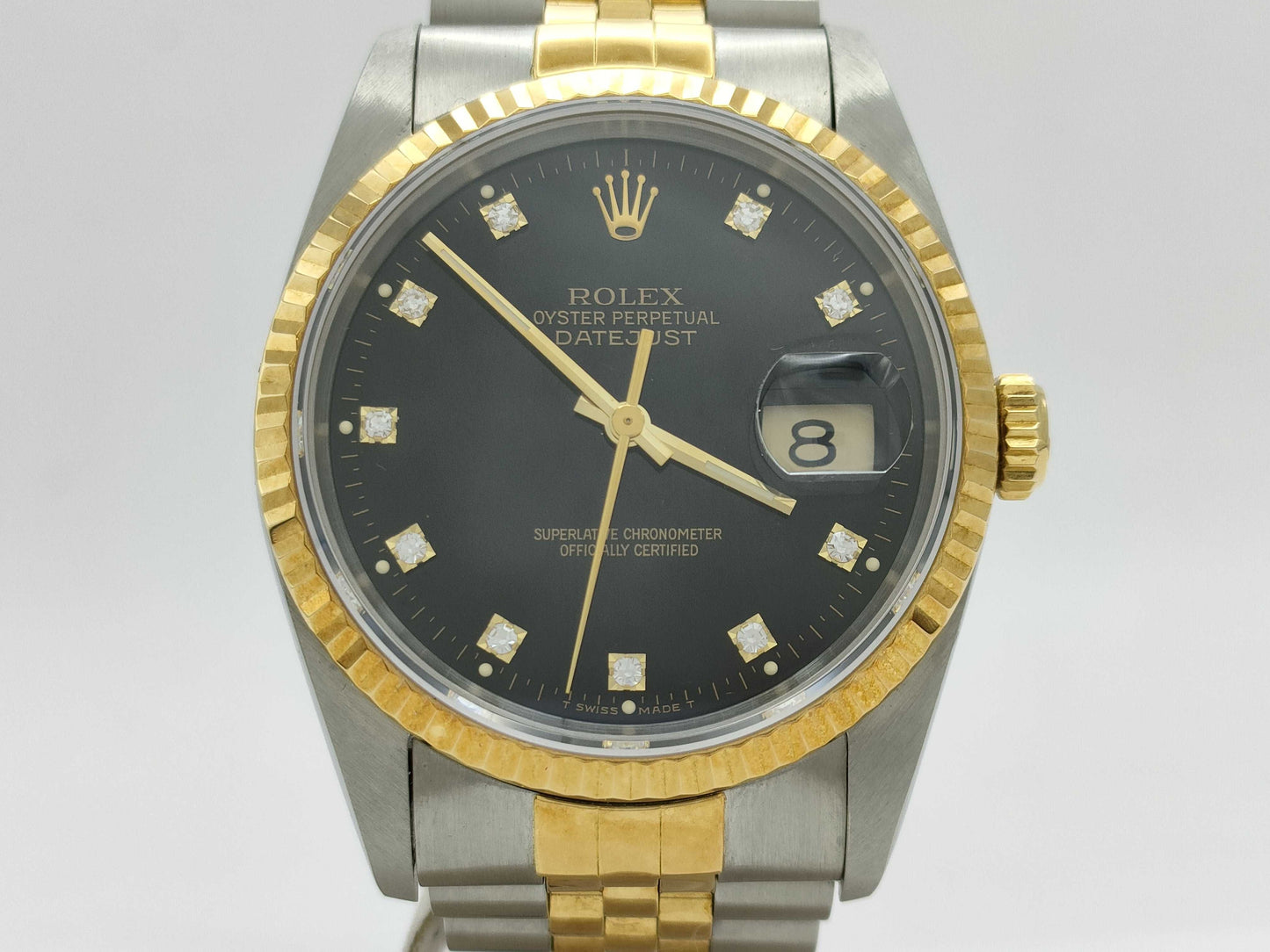 ROLEX 16233G L953697 Black Dial Men's Watch