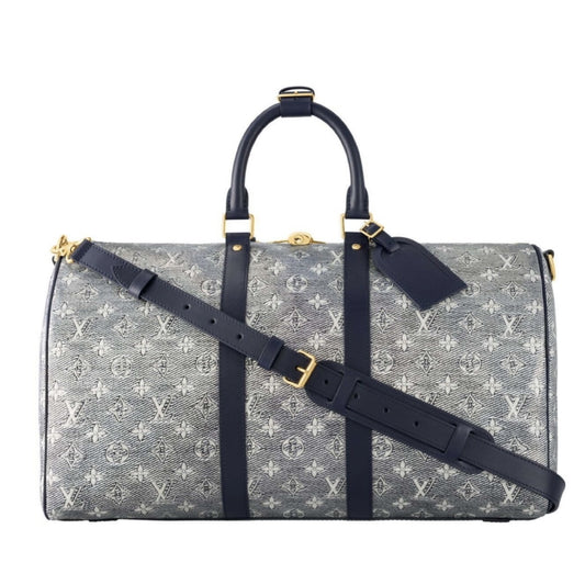 LOUIS VUITTON Lamé Keepall Bandouliere 45 Shoulder Bag/Handbag Monogram Laminated Jacquard M22923 Boston Bag