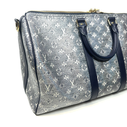 LOUIS VUITTON Lamé Keepall Bandouliere 45 Shoulder Bag/Handbag Monogram Laminated Jacquard M22923 Boston Bag