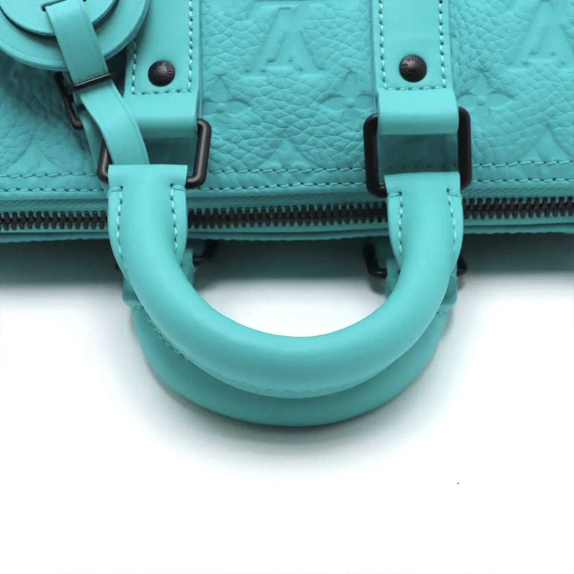 LOUIS VUITTON Keepall Bandouliere 25 Shoulder Bag/Handbag Monogram Empreinte Taurillon Blue M11996 Boston Bag