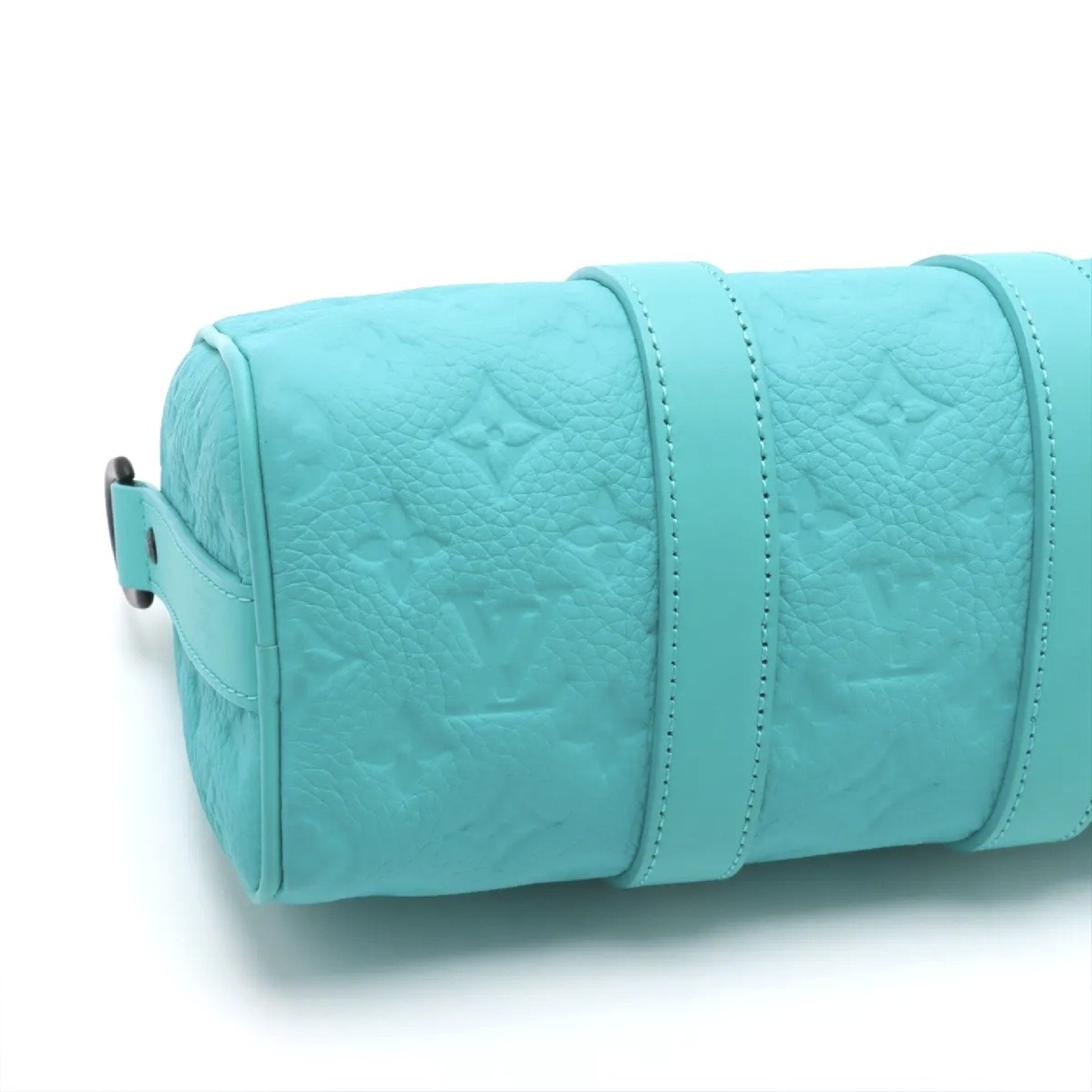 LOUIS VUITTON Keepall Bandouliere 25 Shoulder Bag/Handbag Monogram Empreinte Taurillon Blue M11996 Boston Bag