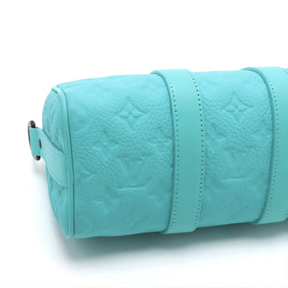 LOUIS VUITTON Keepall Bandouliere 25 Shoulder Bag/Handbag Monogram Empreinte Taurillon Blue M11996 Boston Bag