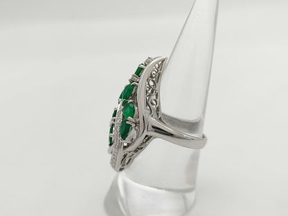 E1.76ct D0.24ct PT900 13.8g Ring 