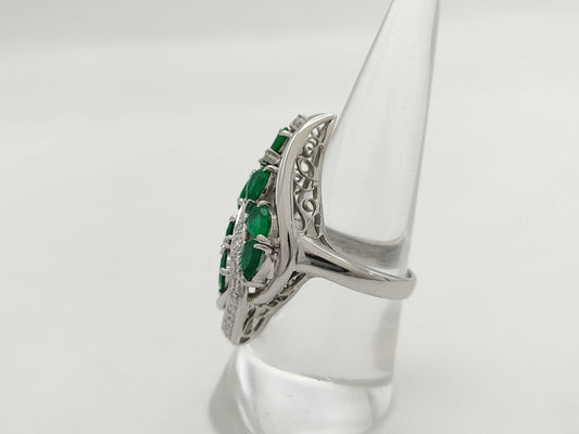 E1.76ct D0.24ct PT900 13.8g Ring 