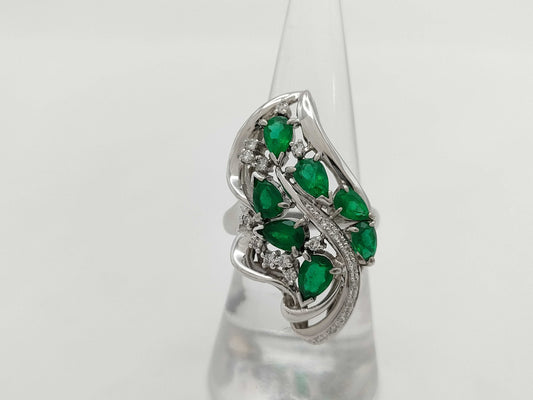E1.76ct D0.24ct PT900 13.8g Ring 