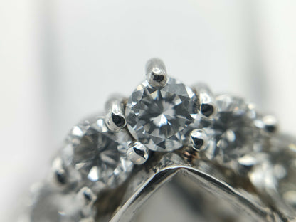 D2.03ct 20pcs Empty Frame PT900 18.0g Ring 