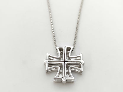TASAKI TASAKI D0.39ct Cross K18WG 9.2g Necklace