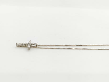 D0.50ct K18WG 3.6g Necklace 