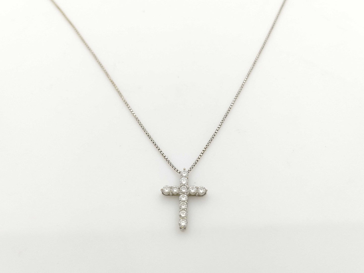 D0.50ct K18WG 3.6g Necklace 