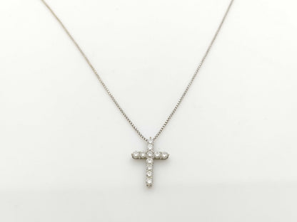 D0.50ct K18WG 3.6g Necklace 