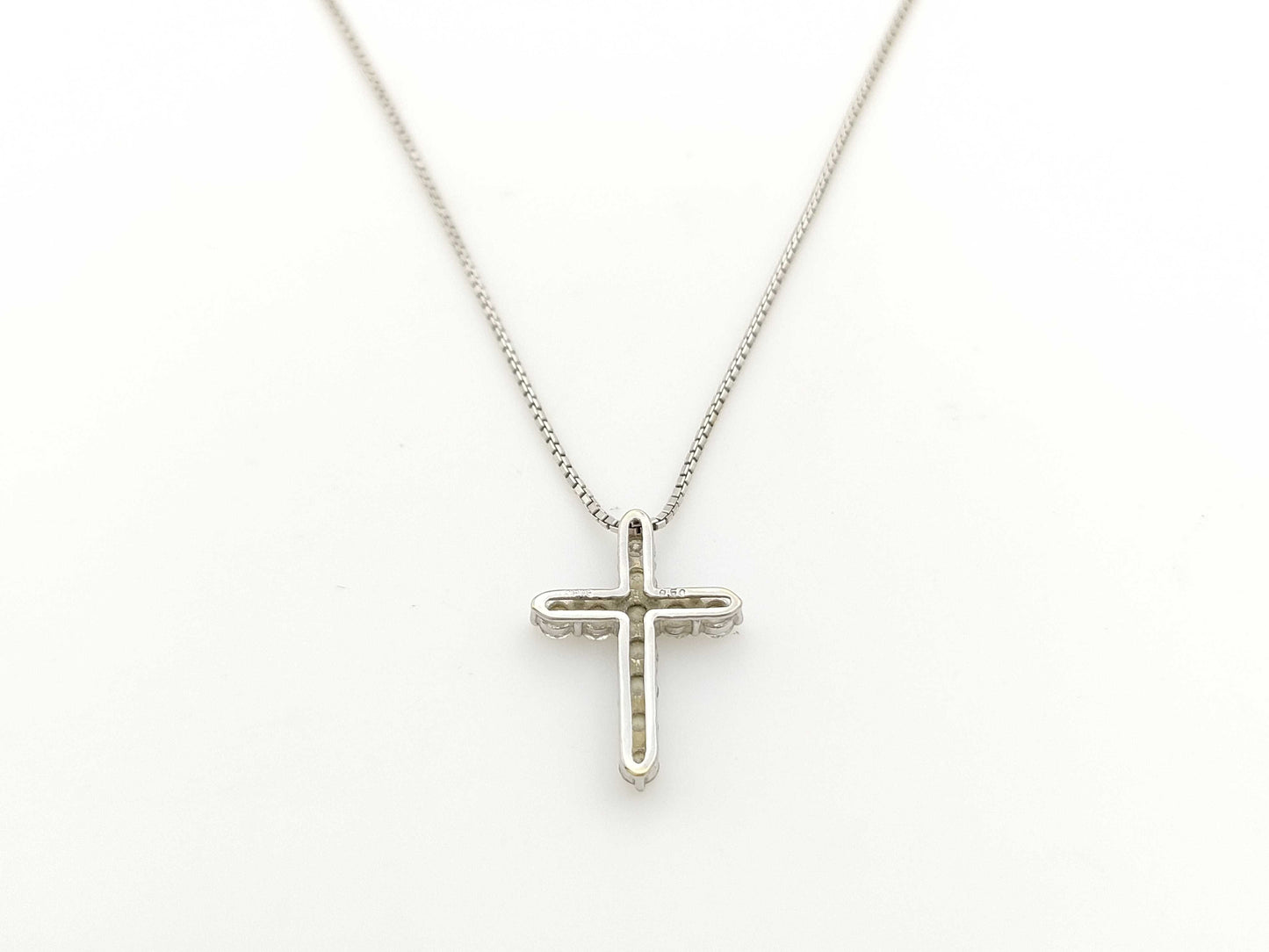 D0.50ct K18WG 3.6g Necklace 