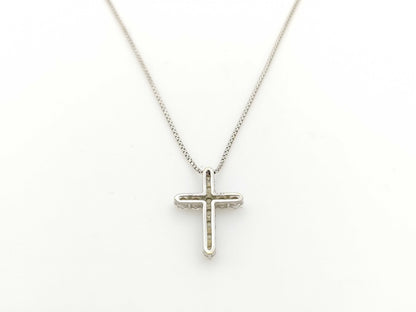 D0.50ct K18WG 3.6g Necklace 