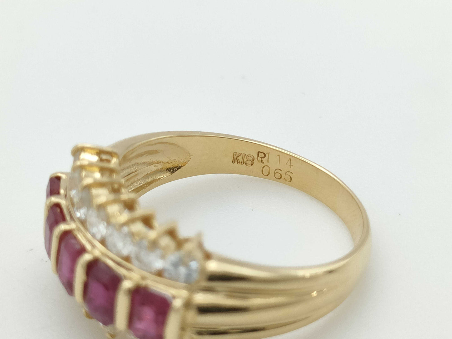 R1.14ct D0.65ct K18 4.2g Ring 