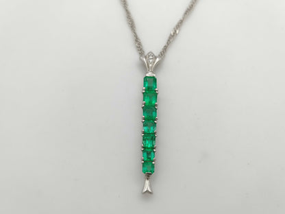 E2.00ct D0.02ct PT900/850 8.0g Necklace 