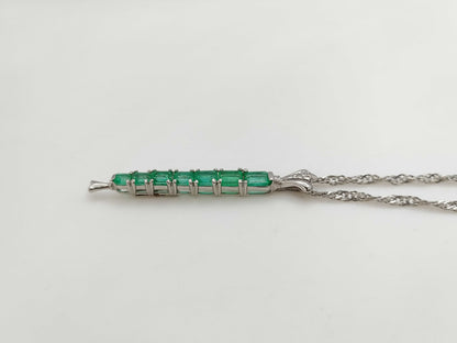 E2.00ct D0.02ct PT900/850 8.0g Necklace 