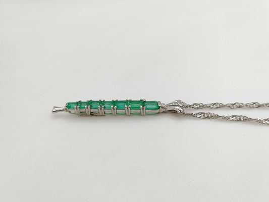 E2.00ct D0.02ct PT900/850 8.0g Necklace 