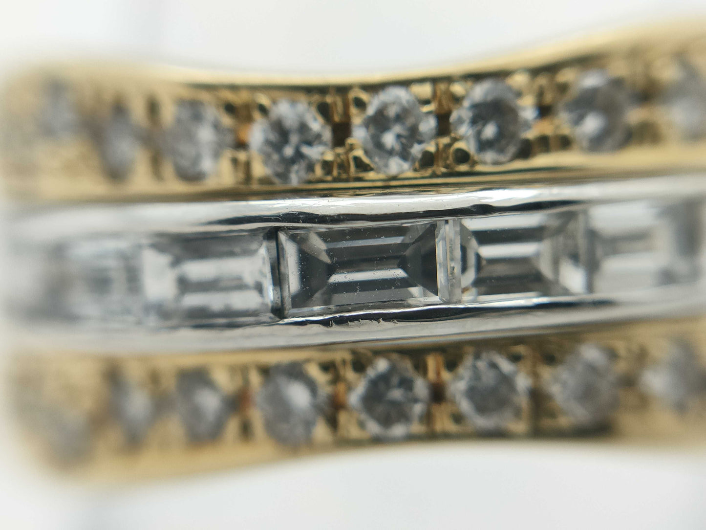 D0.44ct D0.41ct K18/PT900 11.4g Ring 