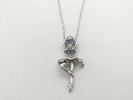 S0.33ct D0.25ct K18WG 5.2g Necklace 