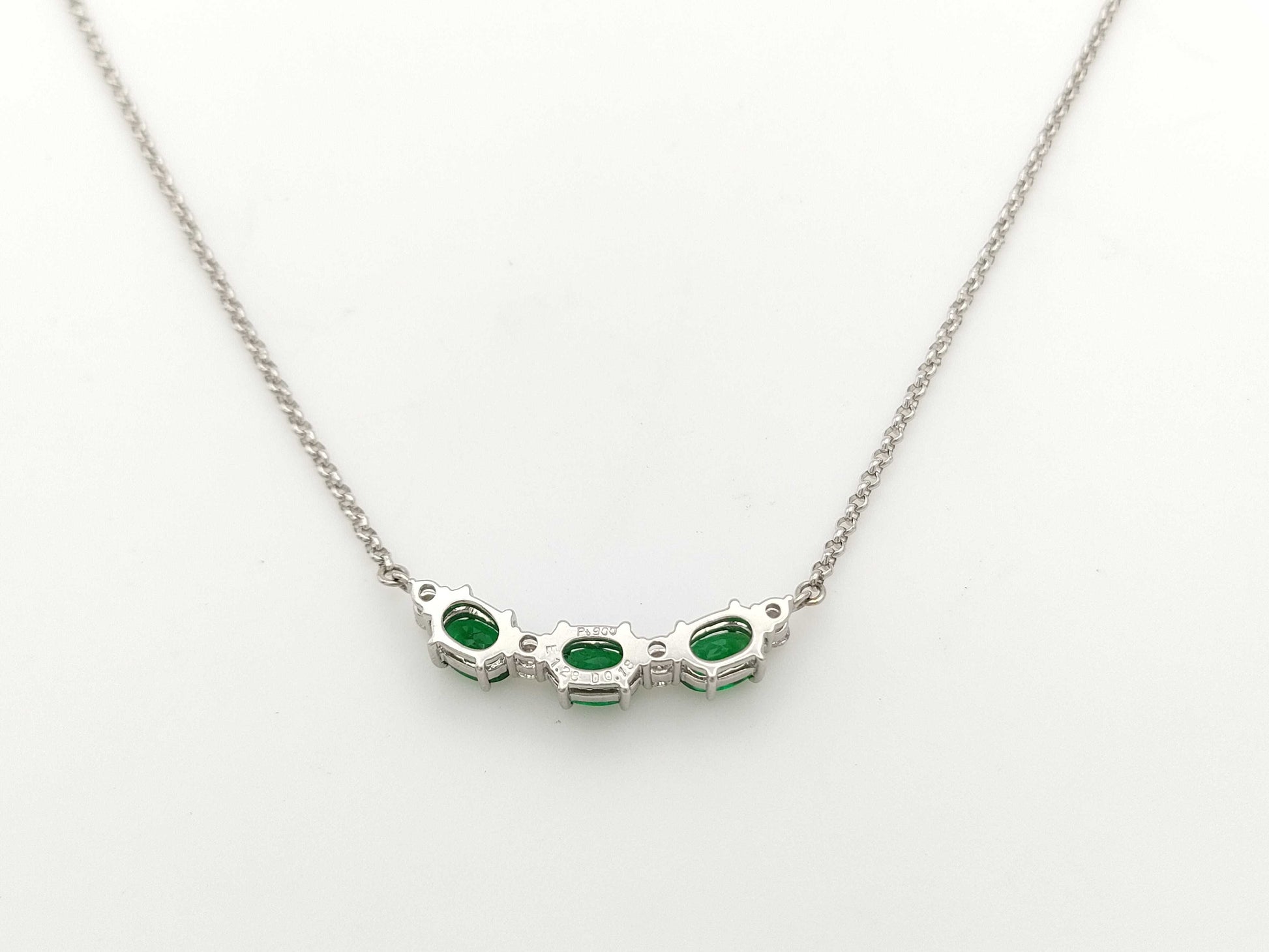 E1.28ct D0.18ct PT900/850 6.6g Necklace 