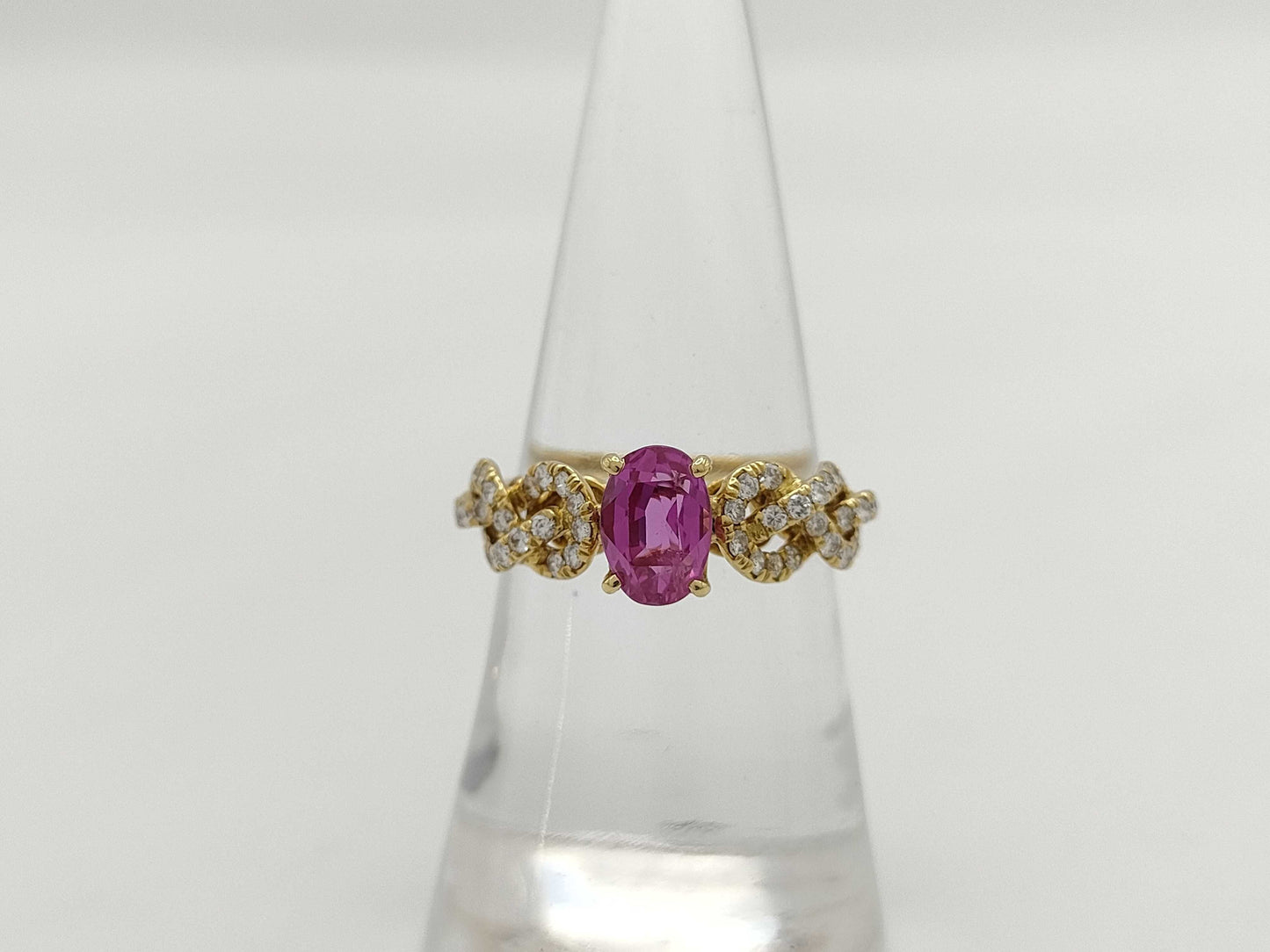 PS1.29ct D0.35ct K18 3.1g Ring 