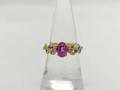 PS1.29ct D0.35ct K18 3.1g Ring 
