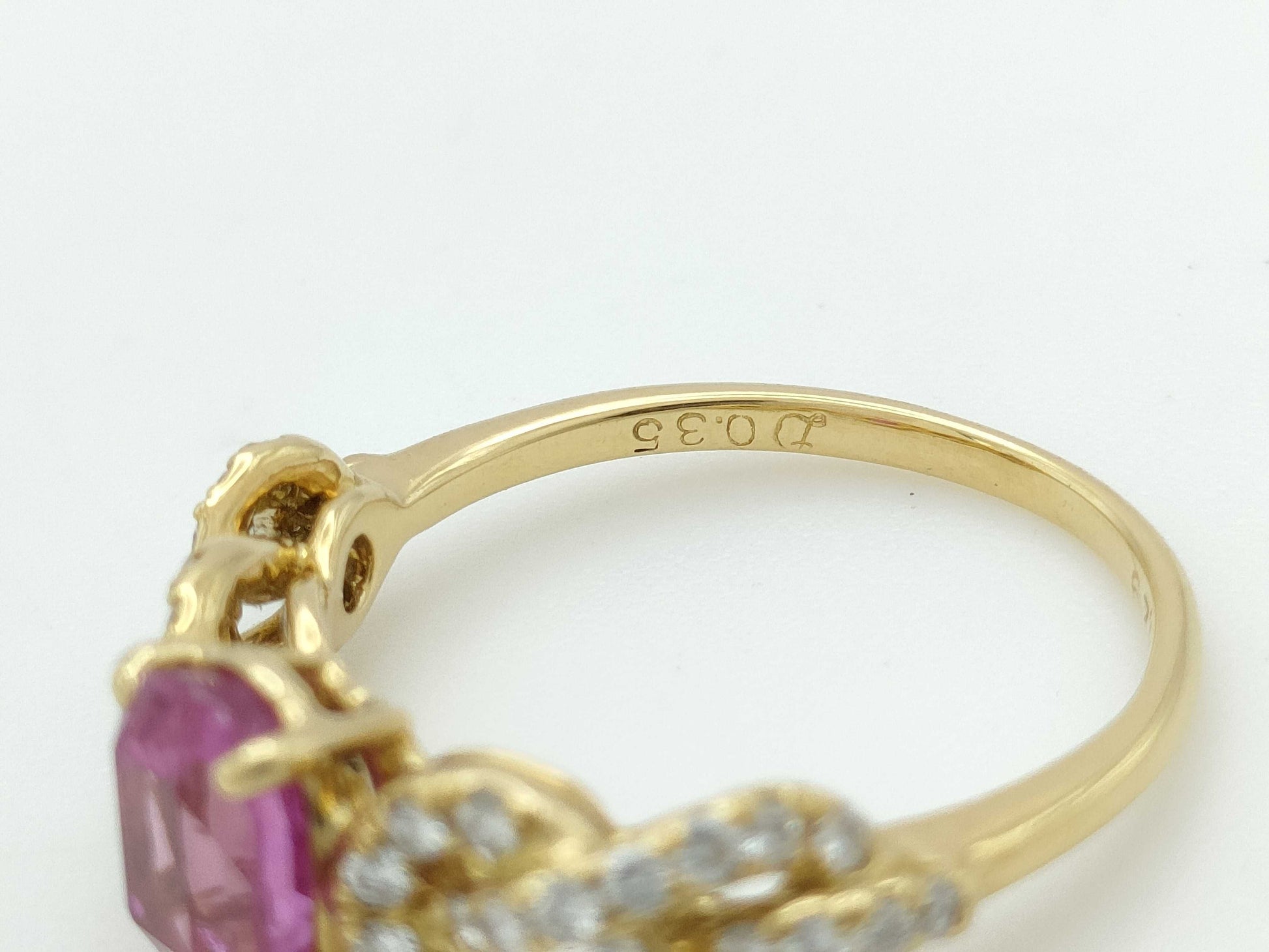 PS1.29ct D0.35ct K18 3.1g Ring 