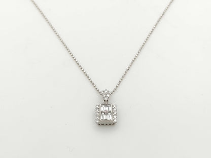 K.dion PD0.009ct D0.60ct D0.29ct PT900/850 7.0g Necklace 
