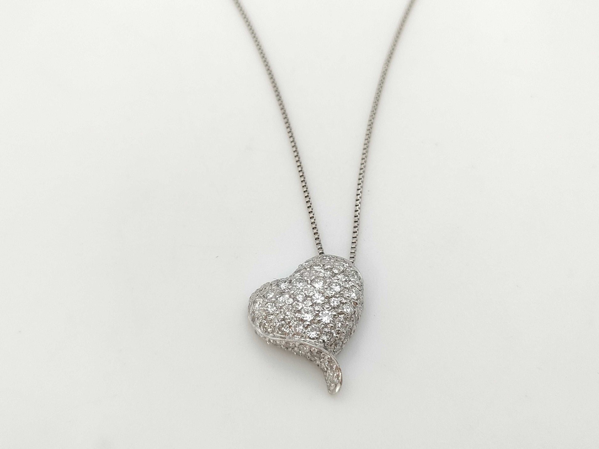 D1.00ct K18WG 3.5g Necklace 