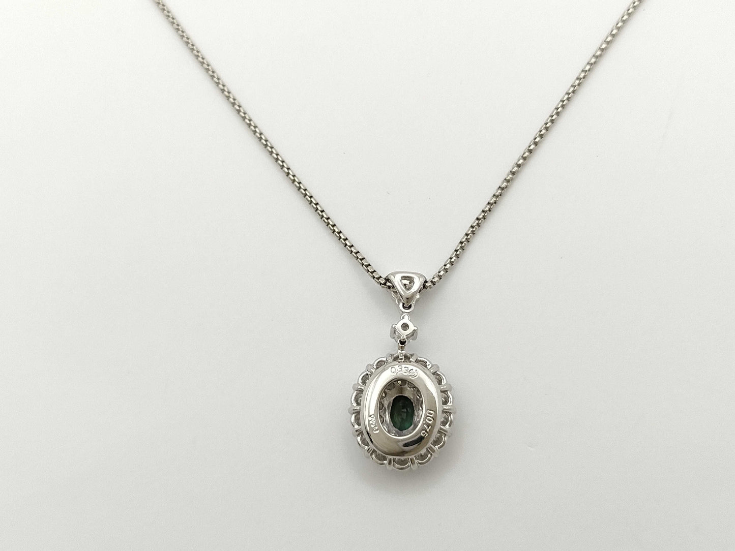 TASAKI AX0.33ct D0.75ct PT900/850 7.4g Necklace 
