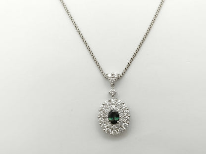 TASAKI AX0.33ct D0.75ct PT900/850 7.4g Necklace 