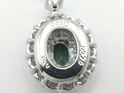 TASAKI AX0.33ct D0.75ct PT900/850 7.4g Necklace 