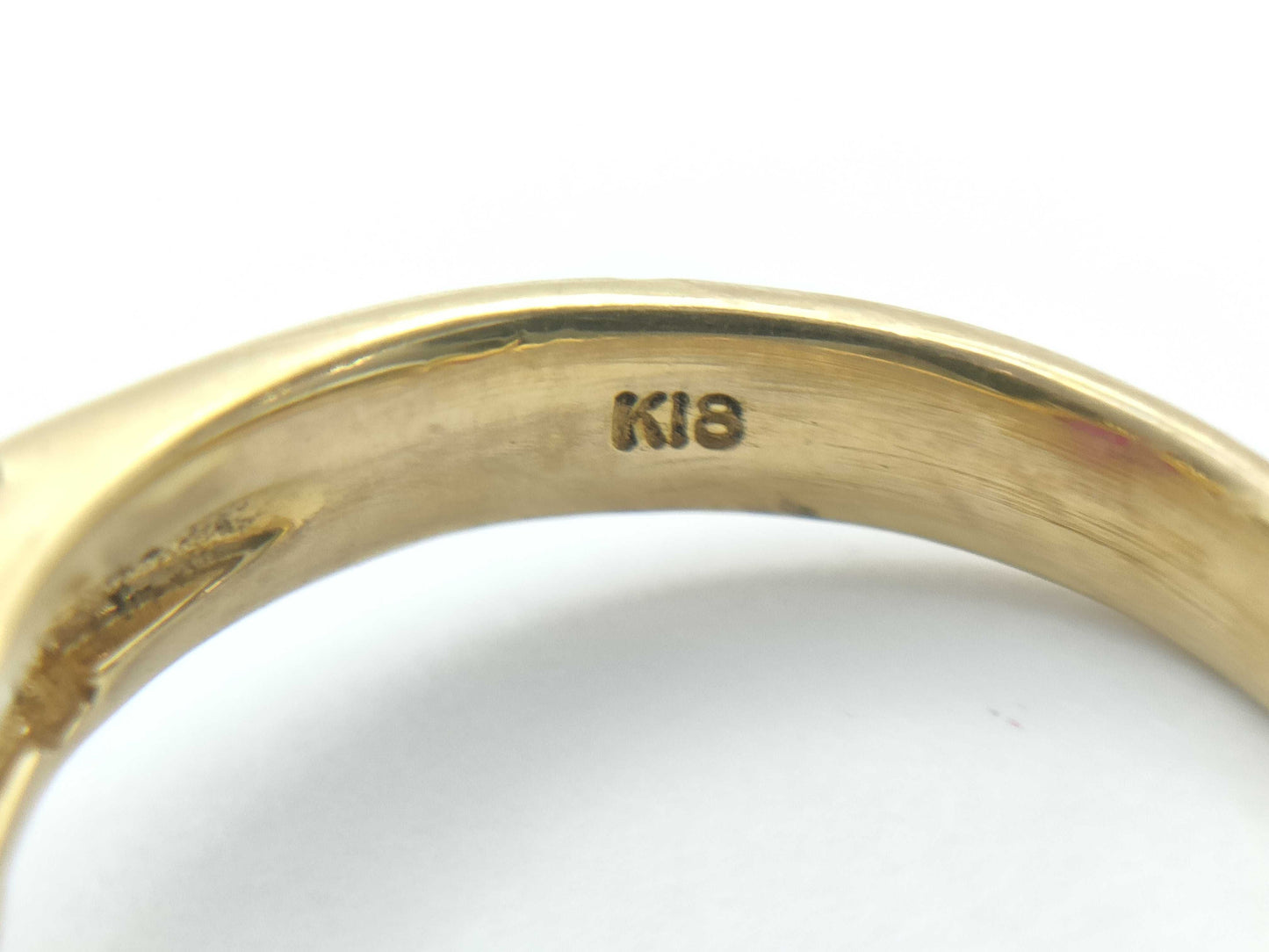 R0.79ct D0.41ct K18 3.7g Ring 