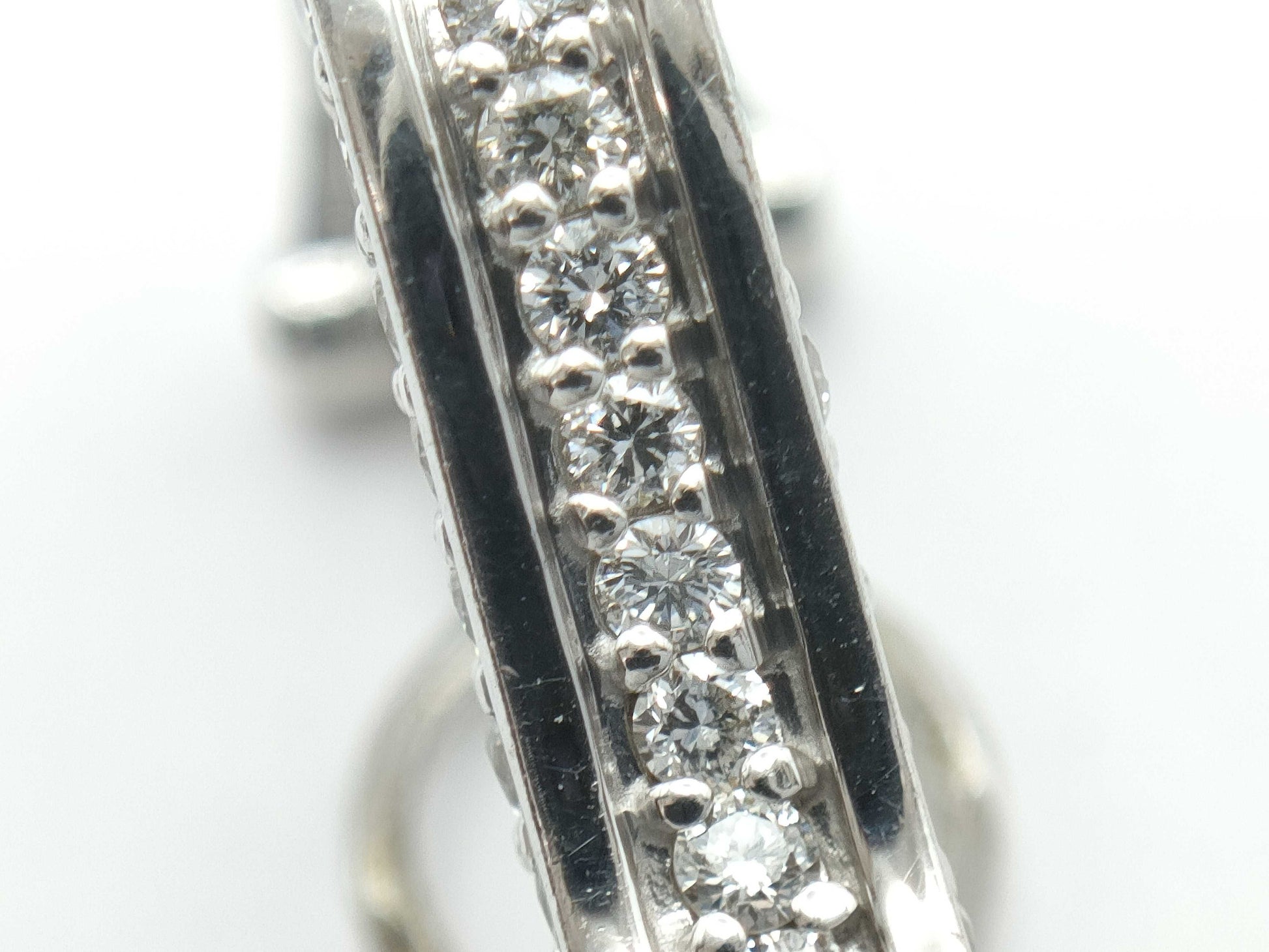 D1.01ct K18WG 7.2g Earrings 