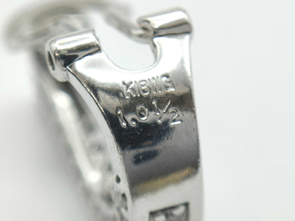 D1.01ct K18WG 7.2g Earrings 