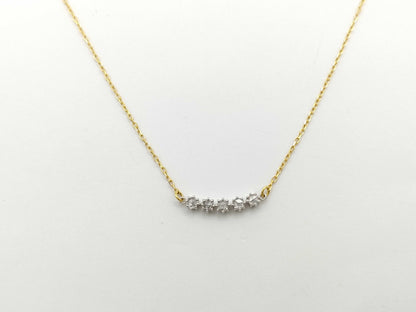 D0.09ct K18/K18WG 1.8g Necklace 